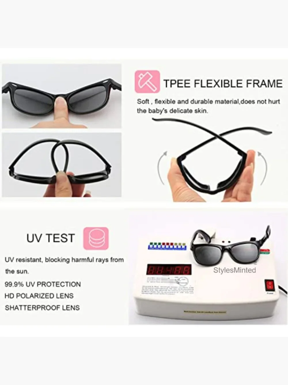 Baby Sunglasses with Strap Polarized UV400 for Infant Toddler